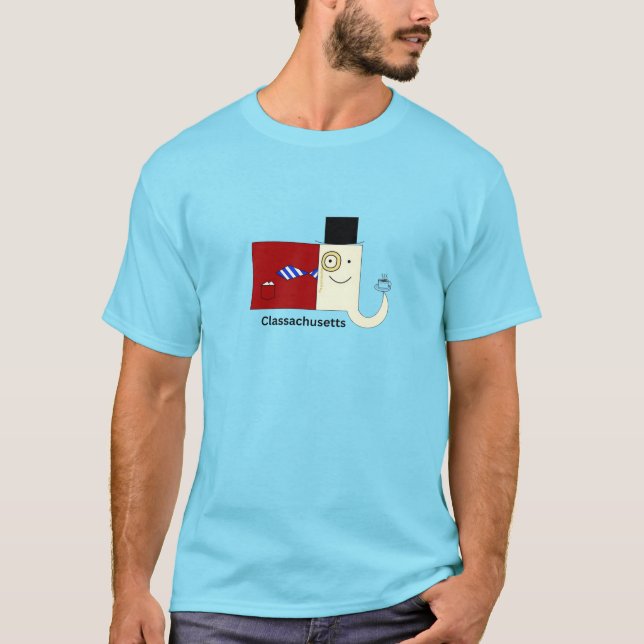 Classachusetts Massachusetts Manar Hänt-Shirt T Shirt (Framsida)