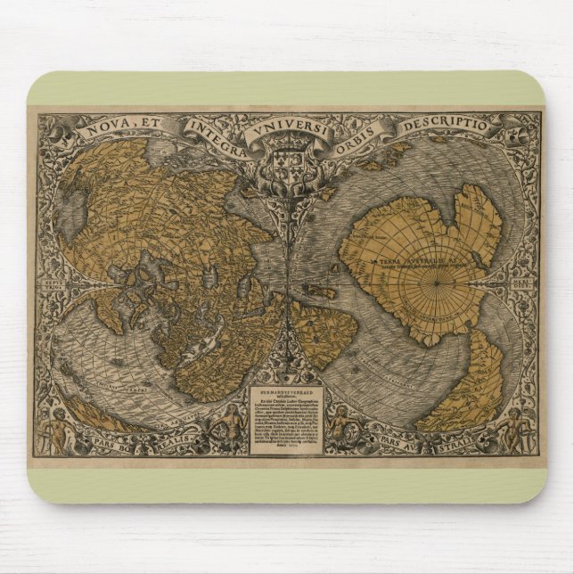 Classic 1531 Antique World Map by Oronce Bra Musmatta (Framsidan)
