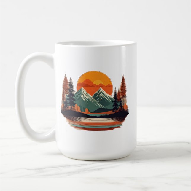 Classic 15 oz Mugg - Serene Mountain Majesty (Vänster)