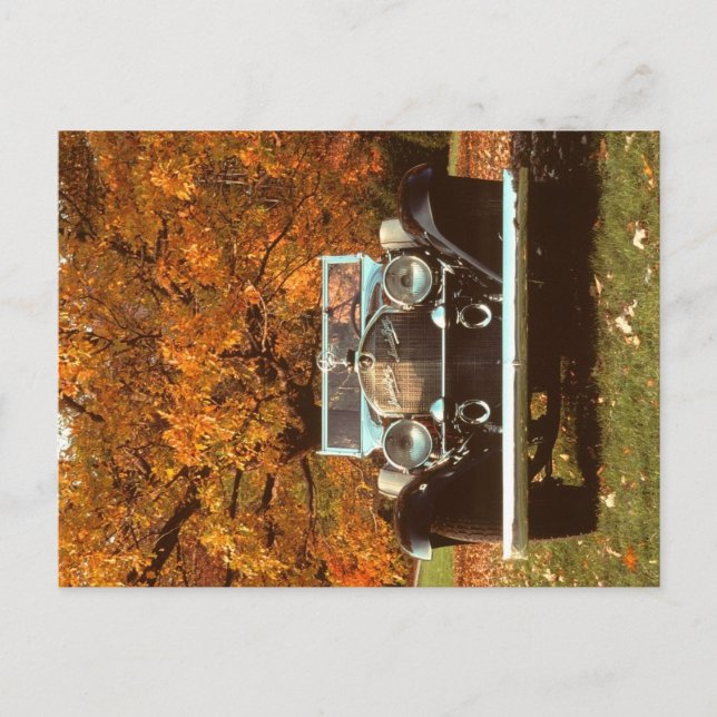 Classic 1928 Mercedes Benz Toppen Sport Vykort (Framsida)