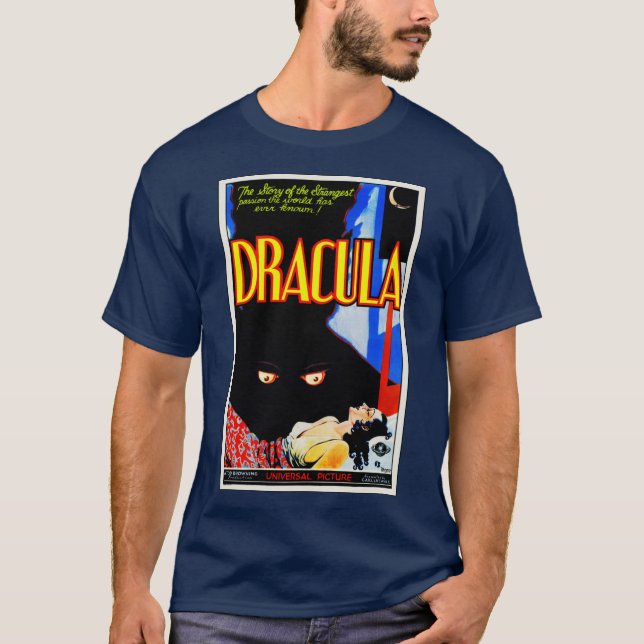 Classic 1931 Dracula Poster T-Shirt (Framsida)