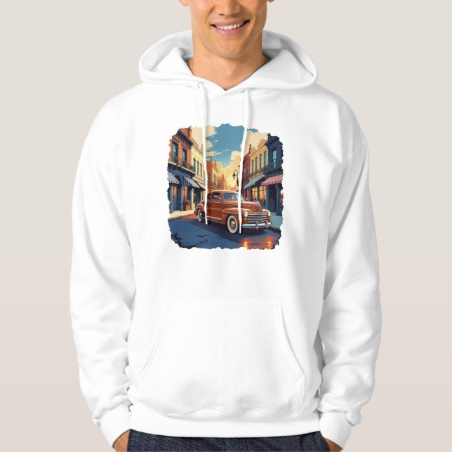 Classic 1940s Car Hoodie (Framsida)