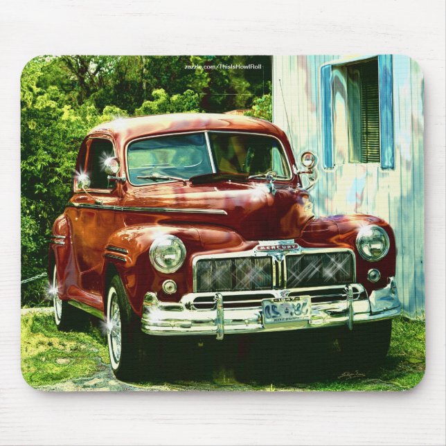 Classic 1947 Car Collector Art Mousepad Musmatta (Framsidan)