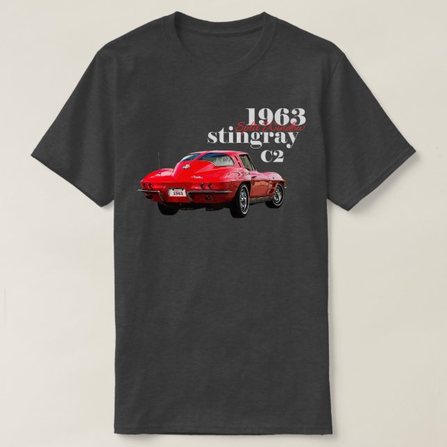 Classic 1963 Stingray Split Window American Sports T Shirt (Design framsida)