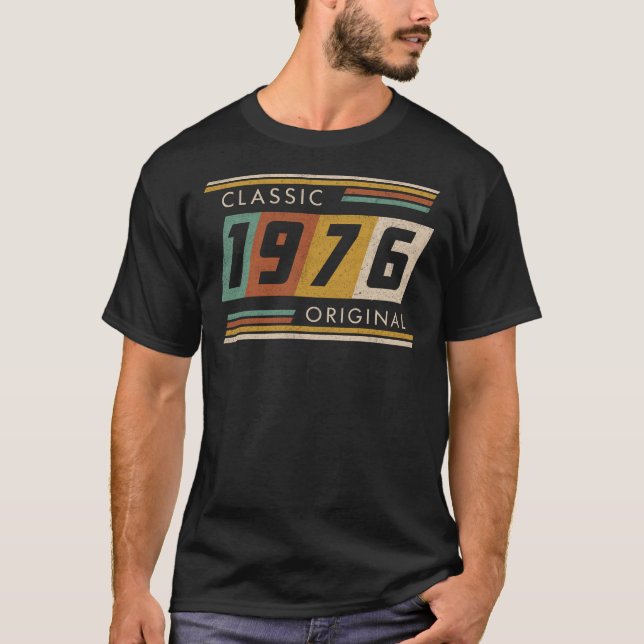 Classic 1976 Original Summer Stil Graphic T Shirt (Framsida)