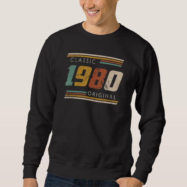 Classic 1980 Original Lång Ärmad Tröja (Framsida)