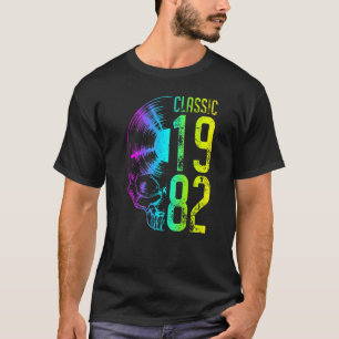 Classic 1982 Vintage Vinyl Record Gothic Skull Lp T Shirt