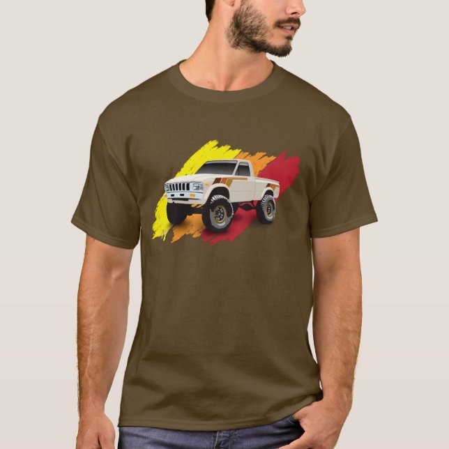 Classic 1983 Pickup Lastbil Hilux 4wd T-Shirt (Framsida)