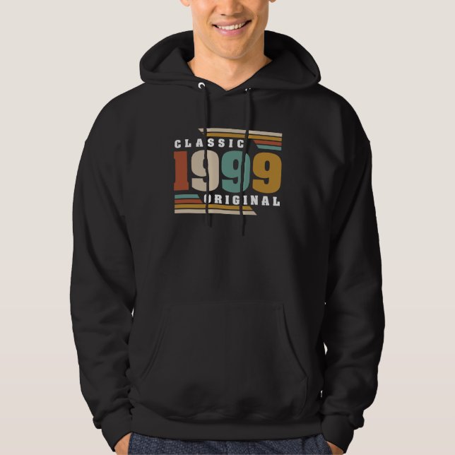 Classic 1999 Original 23rd Birthday 23 Year Old Hoodie (Framsida)