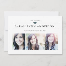 Classic 3 Photo Studenten-inbjudan Inbjudningar