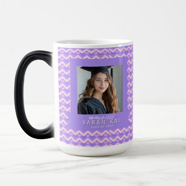 Classic Abstract Pattern Graduation Gift Magisk Mugg (Vänster)