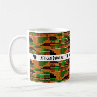 Classic African Kente K01 med African Proverb Mugg