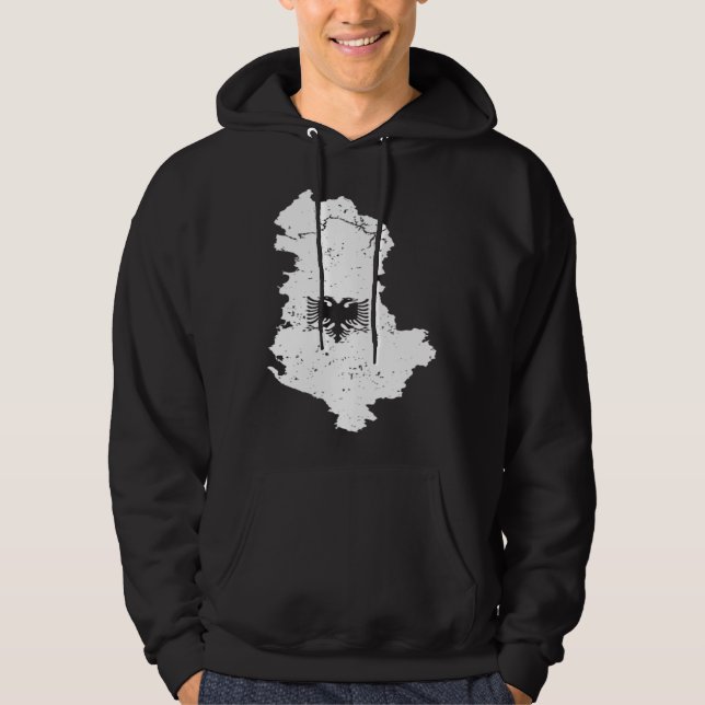 Classic Albania Double Head Eagle Shqiponja Albani Hoodie (Framsida)
