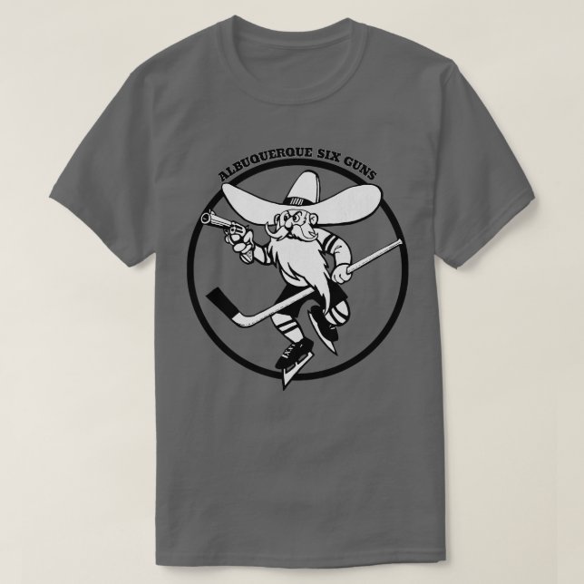 Classic Albuquerque Six Guns Hockey 1973 3 T Shirt (Design framsida)