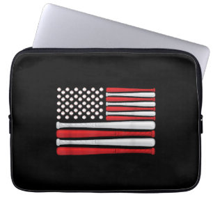 Classic American Baseball Flagga - Vintage Basebal Laptop Fodral
