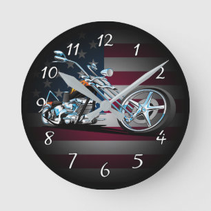 Classic American Chopper Rund Klocka