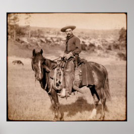 CLASSIC AMERICAN COWBOY C. 1888 POSTER