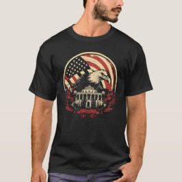 "Classic American Eagle & White House T-Shirt" T Shirt