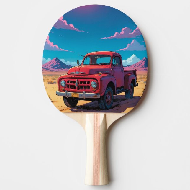 Classic American Pickup Ping Pong Paddle Pingisracket (Framsidan)