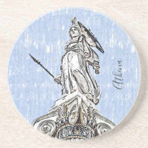 Classic Ancient Athena Statue Underlägg - Grekisk 