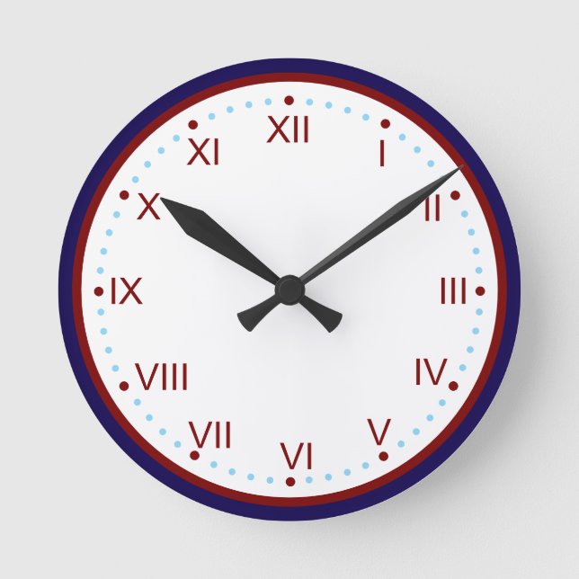 Classic and Elegant Roman Numeral Rund Klocka (Framsida)