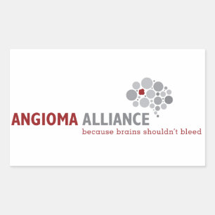 Classic Angioma Alliance Logotyp Gear Rektangulärt Klistermärke