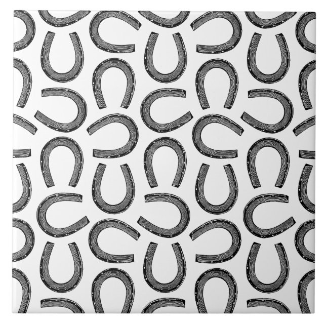 Classic Antique Horseshoes Horse Shoe ANPASSNINGSB Kakelplatta (Framsidan)