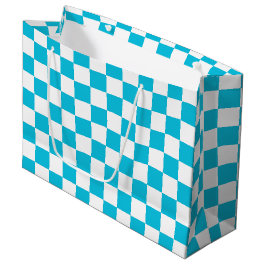 Classic aqua blue checkerboard