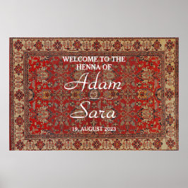 Classic Arabesque Matta Henna Welcome Party Poster