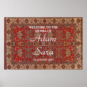 Classic Arabesque Matta Henna Welcome Party Poster