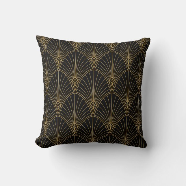 Classic Art Deco Seamless Pattern. Geometric Styli Kudde (Framsida)