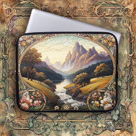 Classic Art Nouvea Landscape Art Laptop Fodral