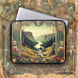 Classic Art Nouvea Landscape Art Laptop Fodral