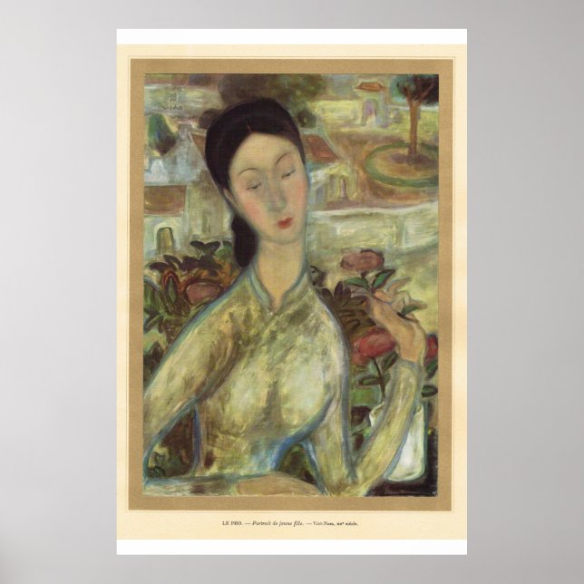Classic Asian Art Vietnamese Girl Poster (Framsidan)