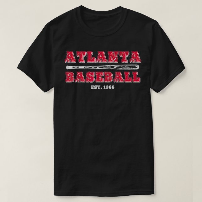 Classic Atlanta, Georgia Baseball Fläkt Retro Vint T Shirt (Design framsida)