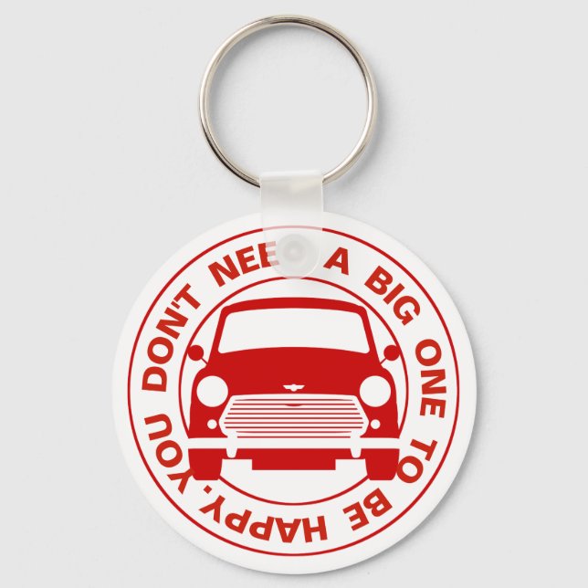 Classic Austin Mini car Nyckelring (Framsida)