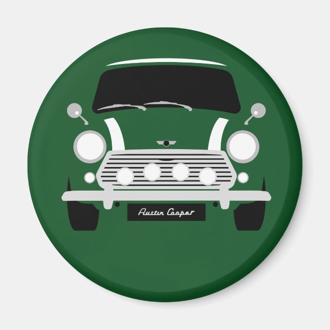 Classic Austin Mini Cooper car Magnet (Framsidan)
