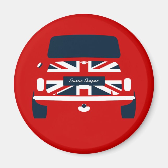 Classic Austin Mini Cooper car Magnet (Framsidan)