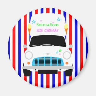 Classic Austin Mini glass Van Magnet
