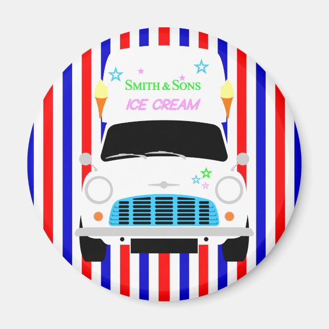 Classic Austin Mini glass Van Magnet (Framsidan)