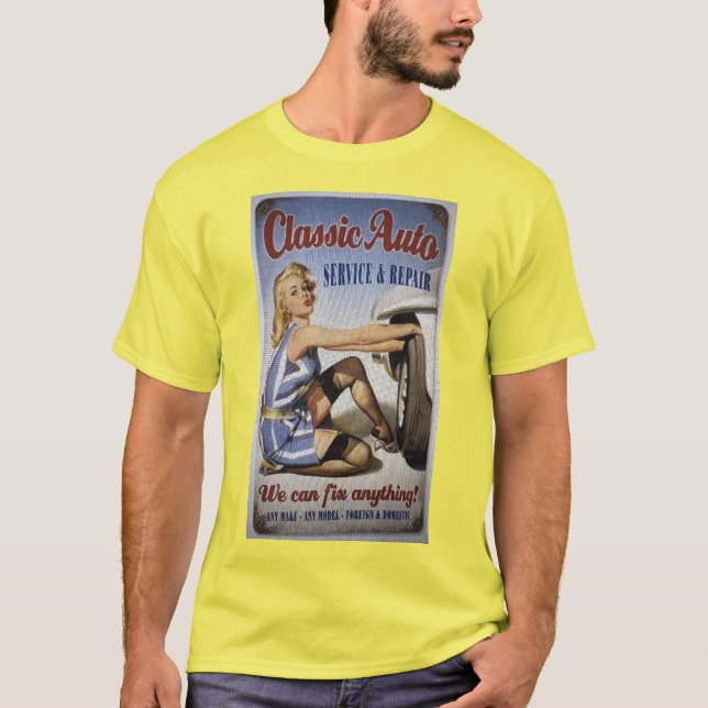 Classic Auto Söt Girl Girl Girl T Shirt (Framsida)