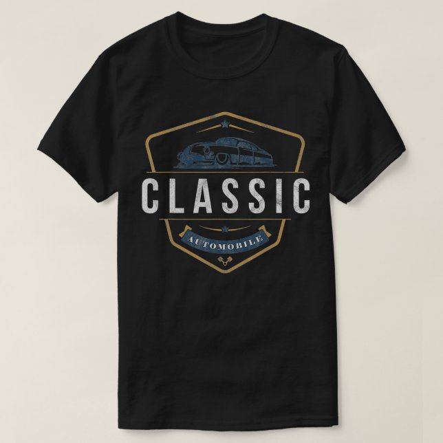 Classic Automobile Vintage bil T Shirt (Design framsida)