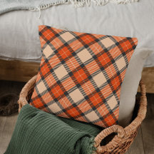 Classic Autumn Pumpkin Orange Brown Tartan Mönster