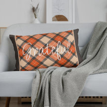 Classic Autumn Pumpkin Orange Brown Tartan Mönster