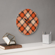Classic Autumn Pumpkin Orange Brown Tartan Mönster