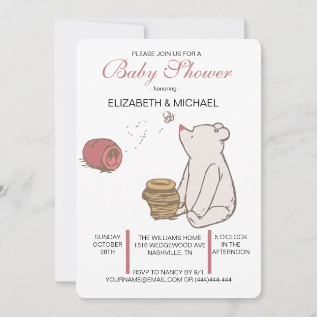 Classic Baby Shower-inbjudan Inbjudningar (Framsida)