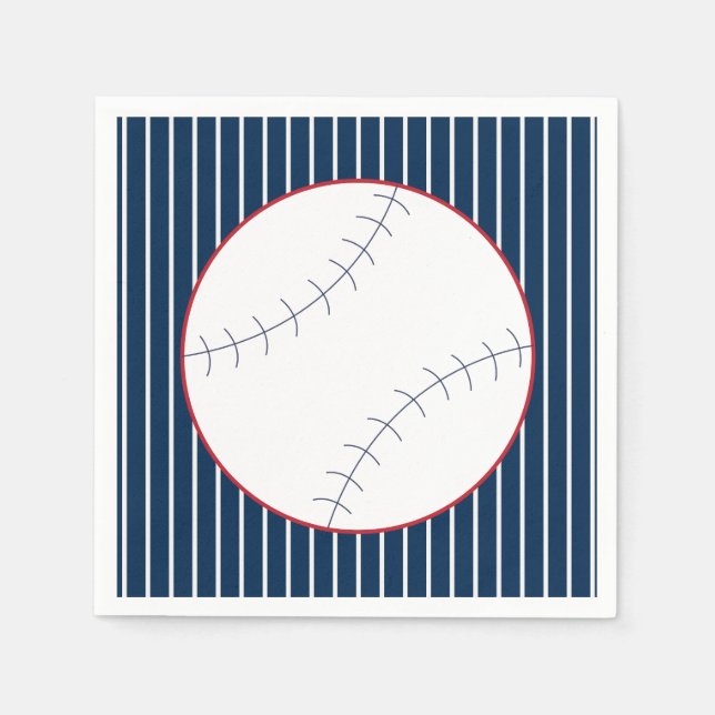 Classic Baseball Party Napkins Pappersservett (Framsidan)
