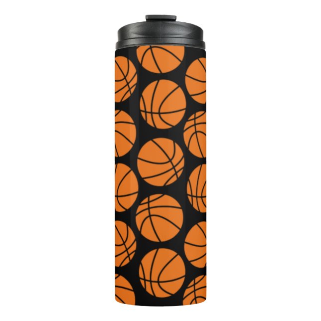Classic Basketball Pattern on Black (Framsida)