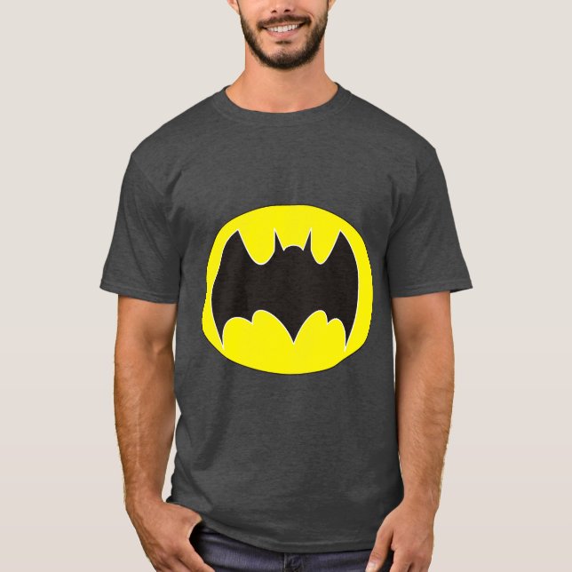 Classic Batman Emblem Shirt - Superhjälte Fläkt Ap T (Framsida)
