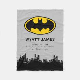 Classic Batman Symbol NYFÖDD BEBIS Fleecefilt